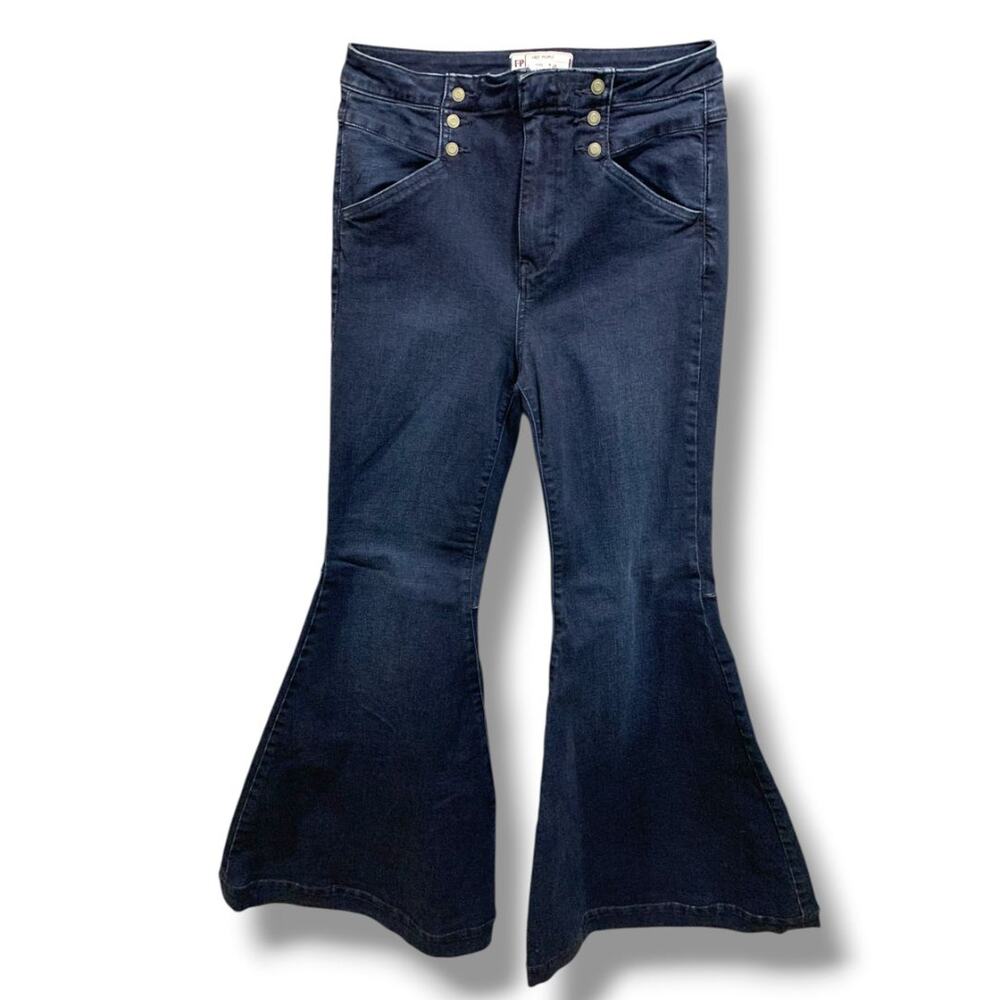 Size 28 Free People Maddox Denim Womens Flare Leg Jeans Retro Style